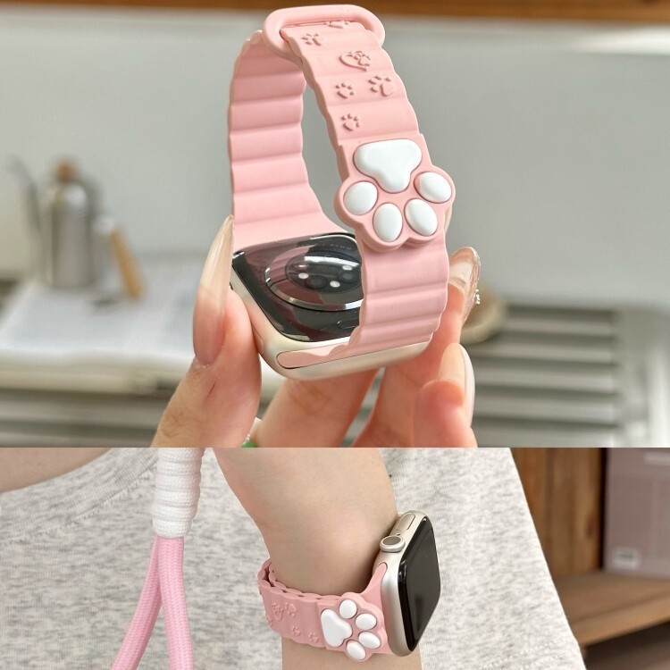 3d แมวน่ารัก Paw สายคล้องแม่เหล็กสําหรับ Amazfit Bip 5 3 3 Pro Bip UU Pro สมาร์ทนาฬิกาซิลิโคนนาฬิกา Amazfit Active GTS 2 2e 3 4 Mini เปลี่ยนสร้อยข้อมือ