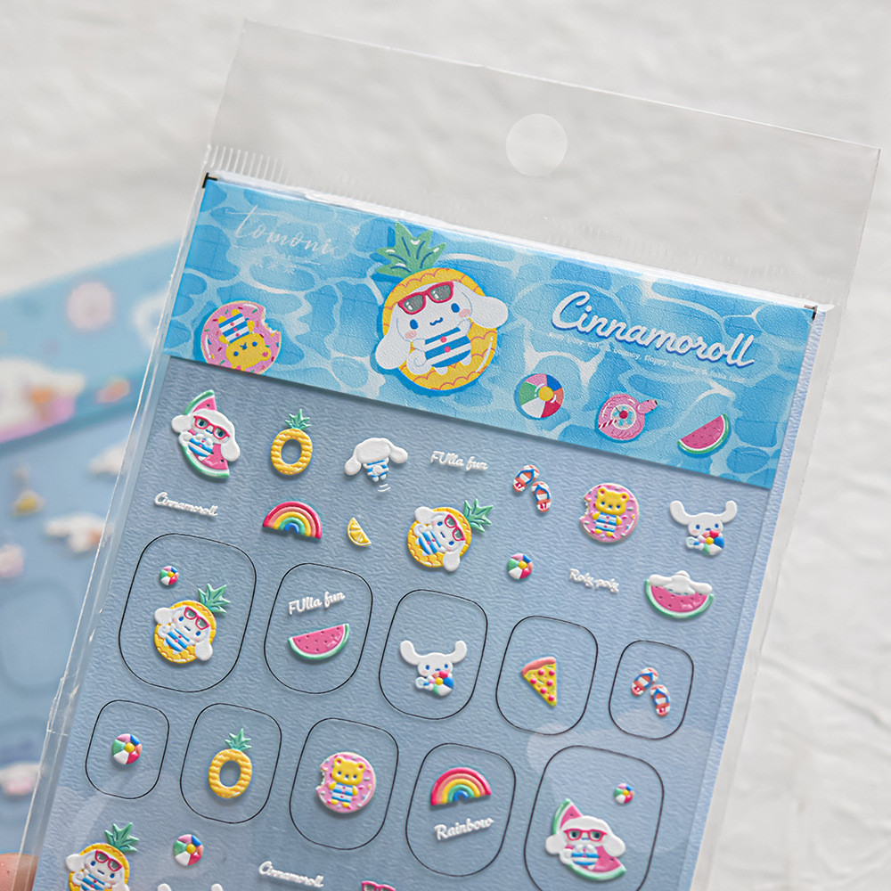 [Meow.sensei] Sanrio & TOMONI ร่วมมือกันสติกเกอร์เล็บเด็กนูนของแท้แบรนด์ MN Series 008สุนัขหูใหญ่