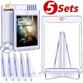 5 ชุดแม่เหล็กใส่การ์ดสําหรับชุดรองรับการ์ดเทรดดิ้ง - ขาตั้งโ…