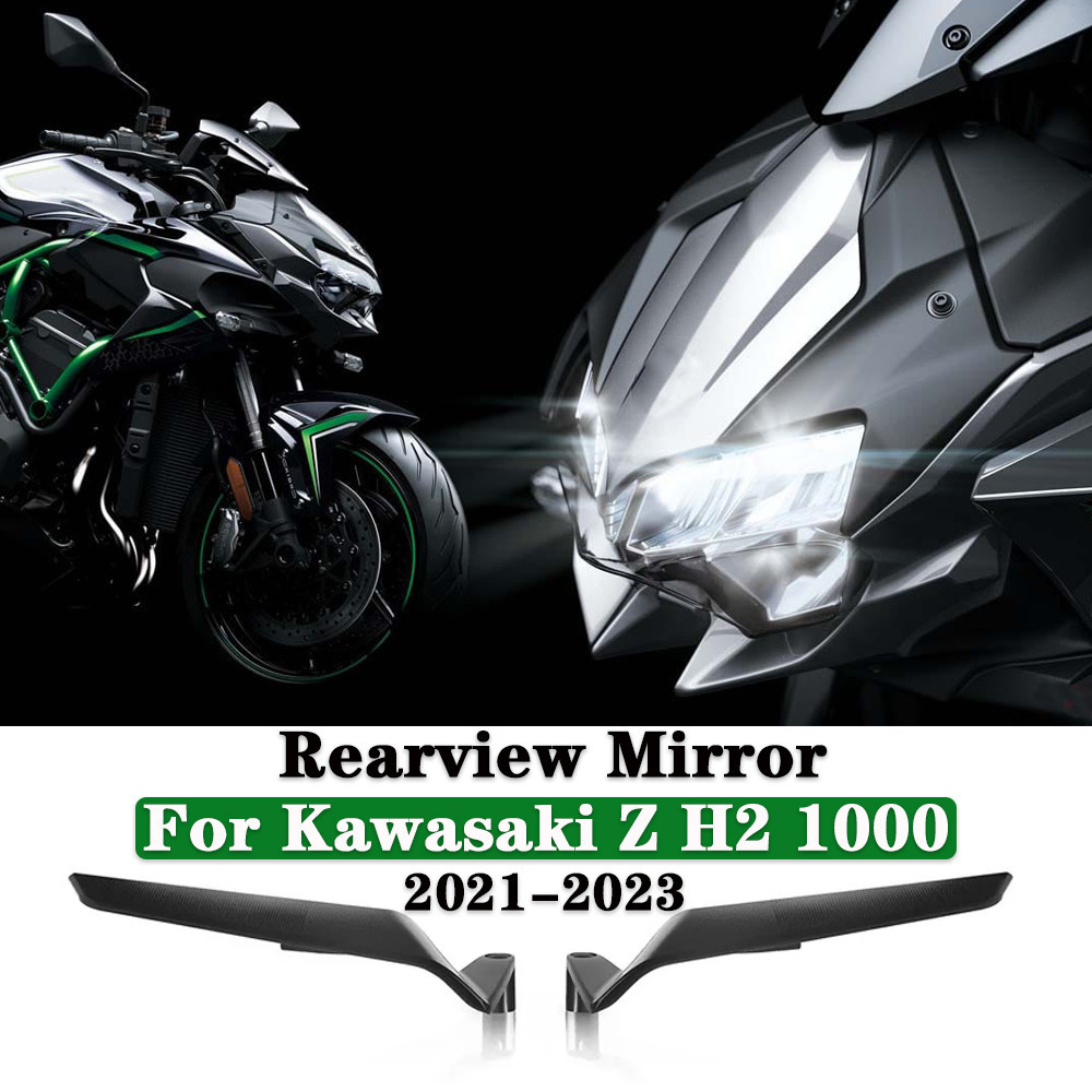 1000 ZH2กระจกมองหลังอลูมิเนียมใหม่สำหรับ H2 Kawasaki ZH2 1000 2021 2022กระจกมองหลัง2023มอเตอร์ไซค์