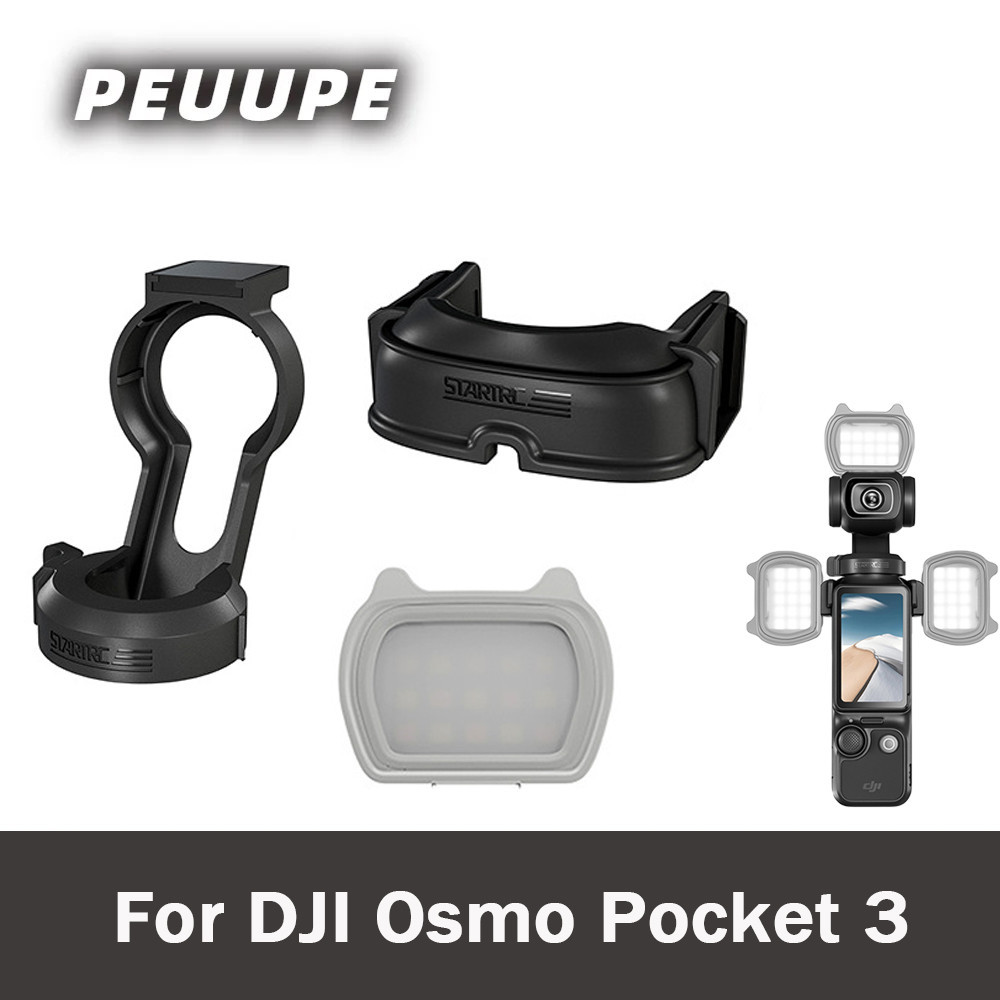 กล้องกิมบอลมือถือ Tricolor Cat หูรูปร่างเติมแสงสําหรับ DJI Osmo Pocket 3 แบบพกพาแม่เหล็กสดเติมแสงกระเป๋า 3 ขยาย Rack อุปกรณ์เสริม
