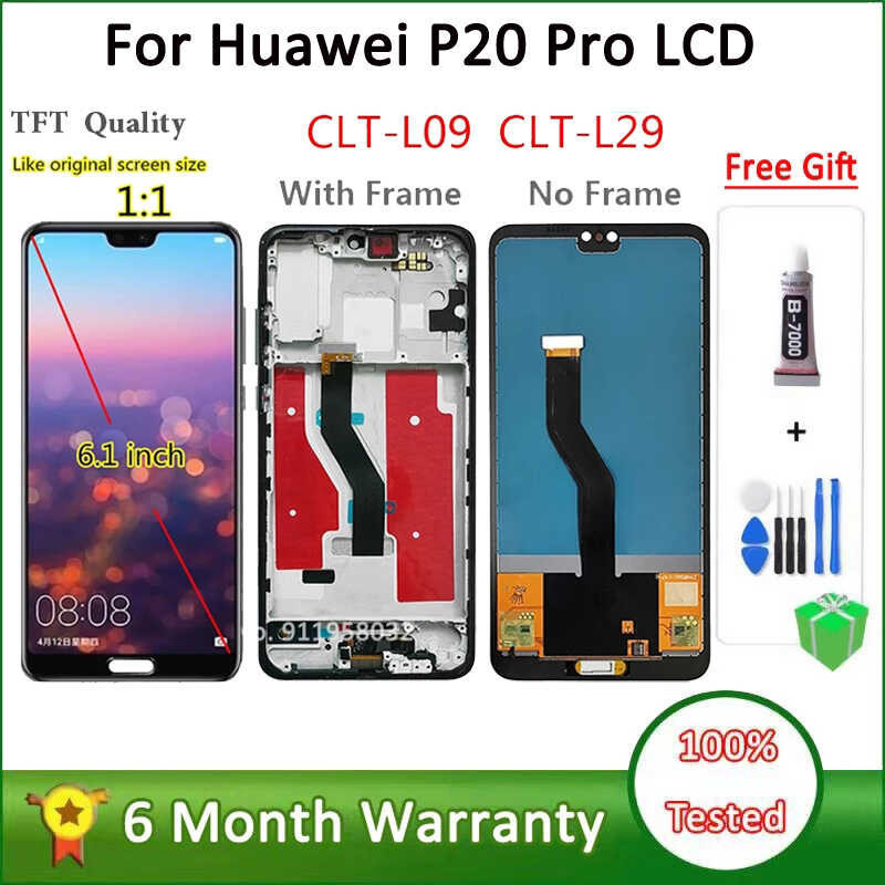 6.1" Screens For Huawei P20 Pro CLT-AL01 CLT-L29 CLT-L09 LCD Display Touch Screen Digitizer Assemb