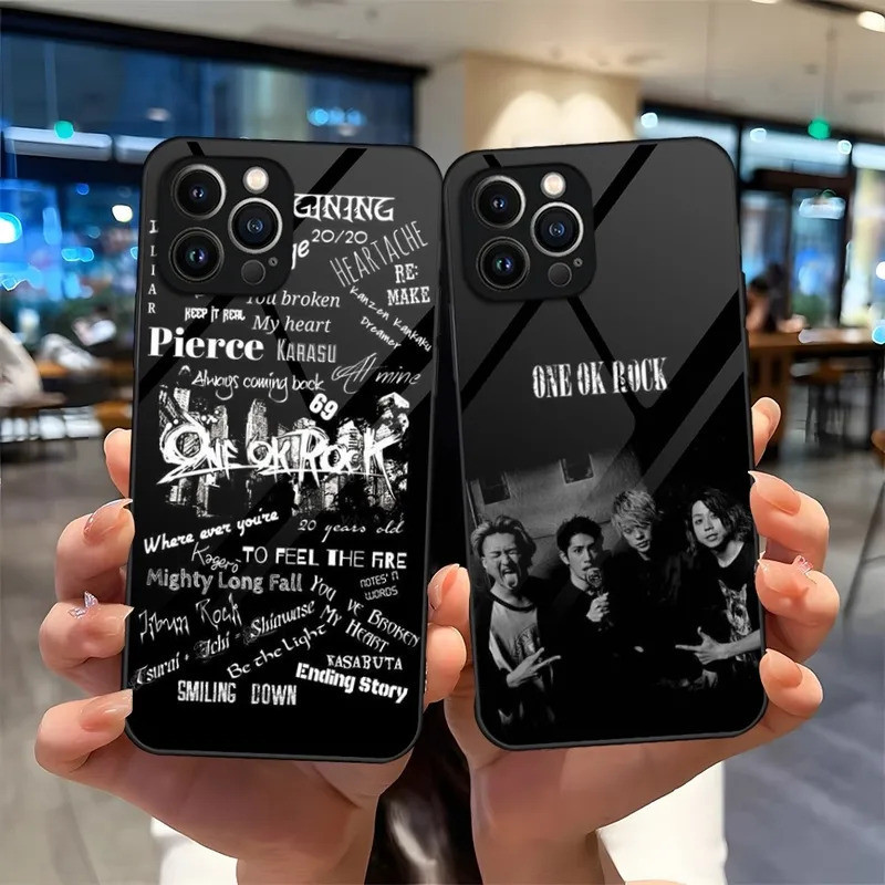 ONE OK band ROCK เคสโทรศัพท์สำหรับ iPhone 13 15 14 12 11 Pro XS Max PLUS MINI X XR 8 7 6s se2020กระจกนิรภัย coque
