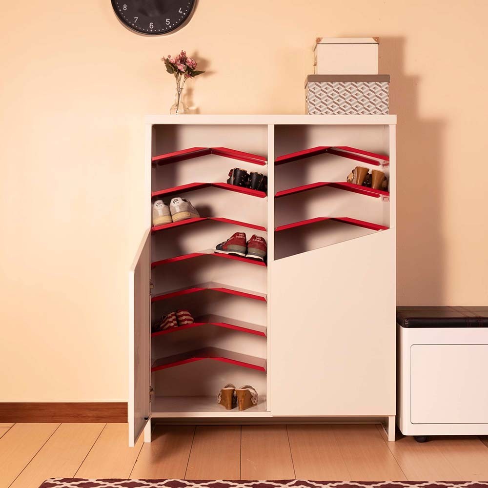 [จัดส่งพร้อมติดตั้งฟรี] KIOSK ตู้รองเท้าAngolo 2 บานประตู