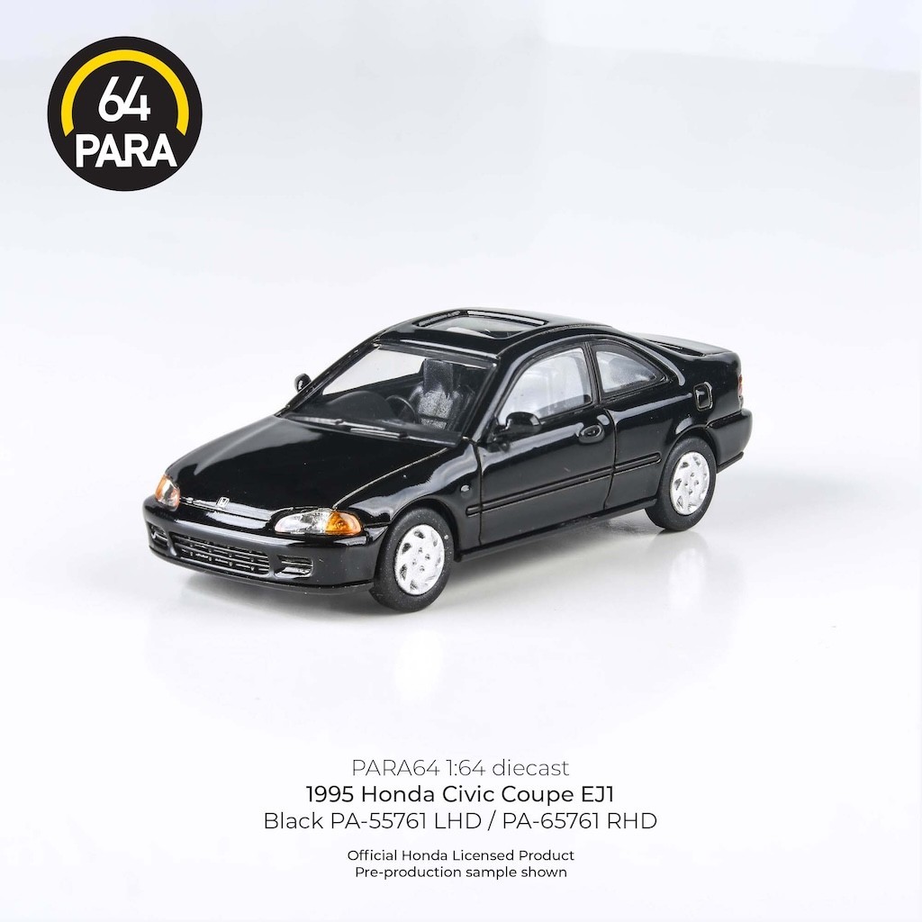PARA64 1:64 1995 Honda Civic Coupe EJ1 Black PA-65761
