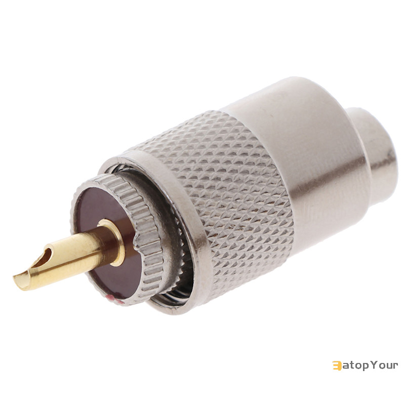 Eatopyour] 1PCS UHF PL259 ปลั๊กชายอะแดปเตอร์เชื่อมต่อบัดกรีตรงสําหรับ RG8U RG58-3 ใหม่