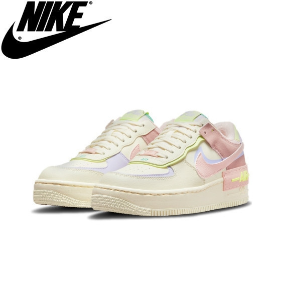 【ของแท้ 100%】Nike Air Force 1 Low Shadow Cashmere CI0919-700 powder