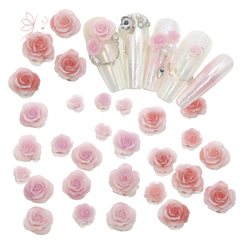 [maybeauty] 50 ชิ้นน่ารักใหม่เรซิ่น 3d สีม่วง Rose เล็บ Rhinestones อัญมณี Glitter เล็บเครื่องมือตกแต่งเล็บ {TH} - รูปที่ 5