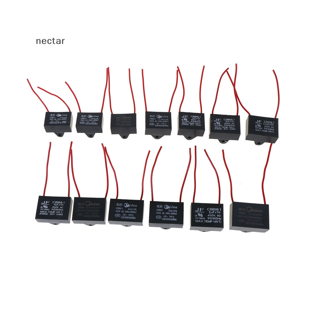 Tar CBB61 450V 1-10uF พัดลมเพดานมอเตอร์วิ่ง Starg Capacitor N