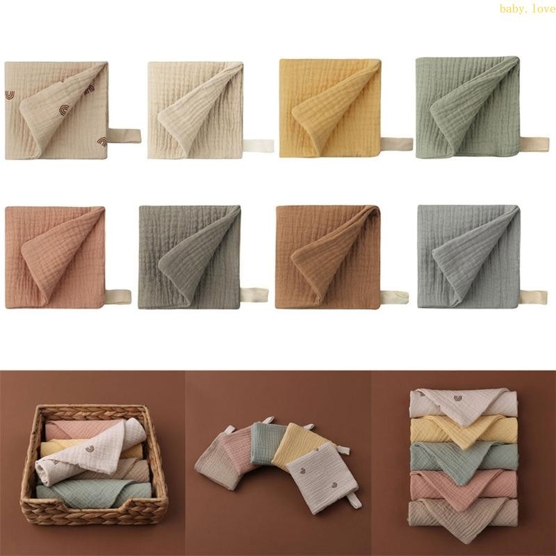 New Baby Handkerchief Absorbent Gauze Burp Cloth Newborn Face Towel Feeding Bibs