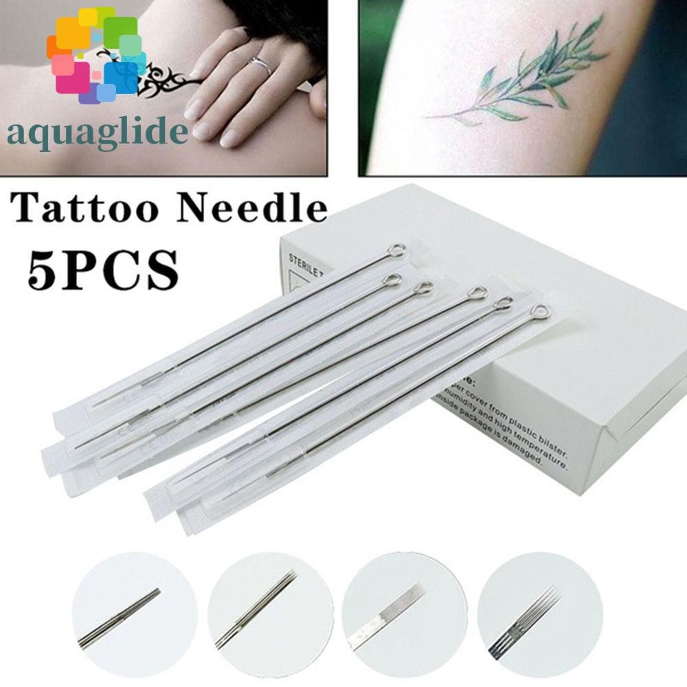 เข็มสัก AQUAGLIDE ขนาดผสมฆ่าเชื้ออุปกรณ์สักสแตนเลสมืออาชีพ