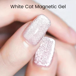 【Local】UR SUGAR Super Shine แมวสีขาวเจลแม่เหล็ก Soak Off UV เจลแก้วแม่เหล็กเจลเคลือบเงากึ่งถาวร UV Gel 15ml