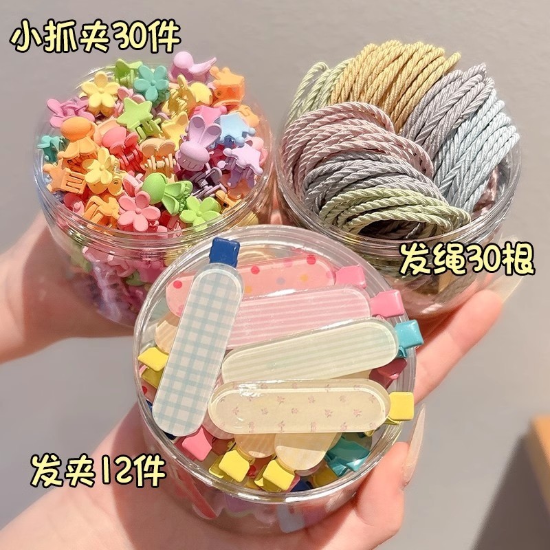 10ชิ้นแฟชั่นเกาหลีรวมกันรุ่นกิ๊บสําหรับเด็กที่มีสีสันกิ๊บเด็กสาวคลิปอุปกรณ์ผมชุด