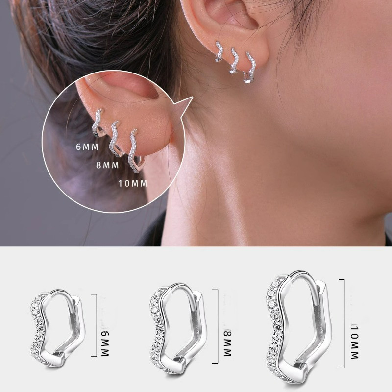 แฟชั่น 6/8/10 มม.ต่างหูหัวเข็มขัดหูกระดูก Studs Ear Studs PIercing เครื่องประดับอุปกรณ์เสริม