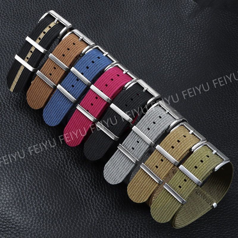 สาย NATO ZULU ผ้าใบนาฬิกา One Piece Loop สร้อยข้อมือไนลอน 18 มม.20 มม.22 มม.สําหรับ Seiko 5 กีฬาสไตล์ทหาร Universal WatchBands ผู้ชายผู้หญิงเข็มขัดข้อมือ
