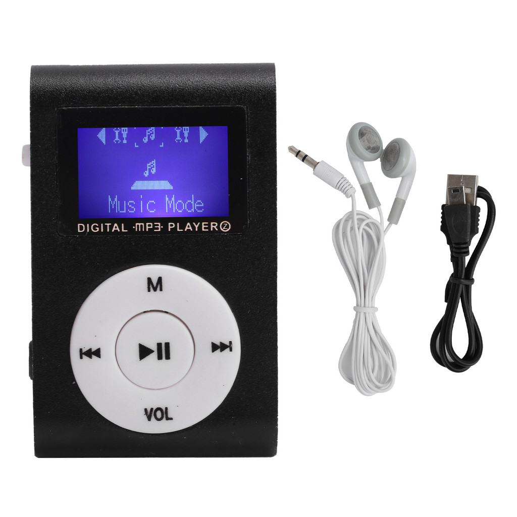 Spr- เครื่องเล่นเพลง MP3 ขนาดเล็กแบบพกพากีฬา BackClip หน้าจอ LCD MP3 รองรับการ์ดหน่วยความจํา