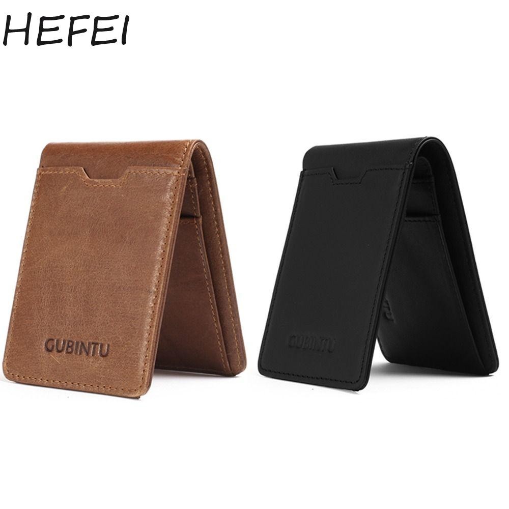 Saturndaymode Mens กระเป๋าสตางค์,หนังแท้ Slim RFID Blocking Card Holder, Minimalist Thin Card Protection Vintage Bifold Money Clip Wallet Man