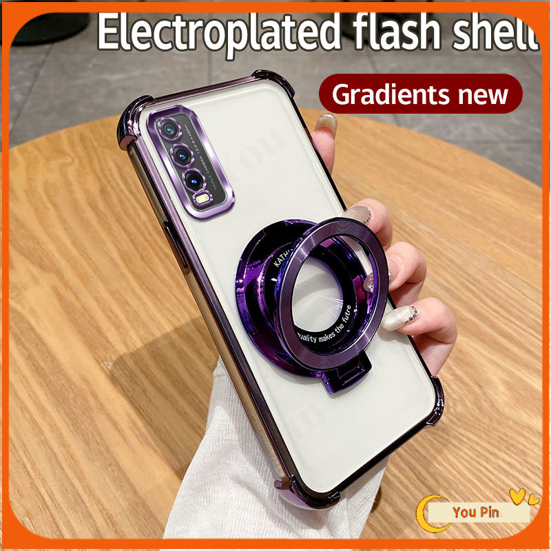 ปลอกสําหรับ Vivo Y20 Y20i Y20S Y12A Y12S Y11S Y20G Y20T Y12G กรณีสี่มุม anti-drop บุคลิกภาพวงเล็บเคสโทรศัพท์ TPU