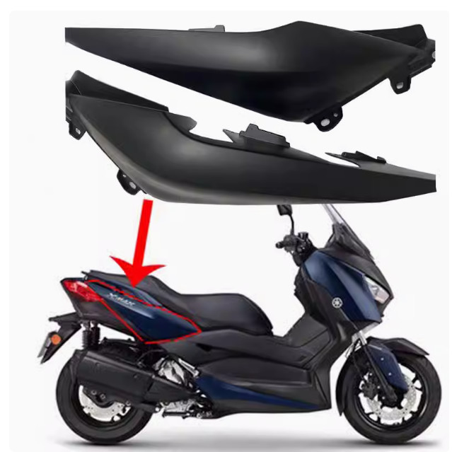 1 คู่ YAMAHA XMAX 2017-2022 XMAX 300 X-MAX300 ฝาครอบข้าง แฟริ่งข้าง ฝาหลัง แฟริ่งซ้าย แฟริ่งขวา สีดำเงา สีดำด้าน