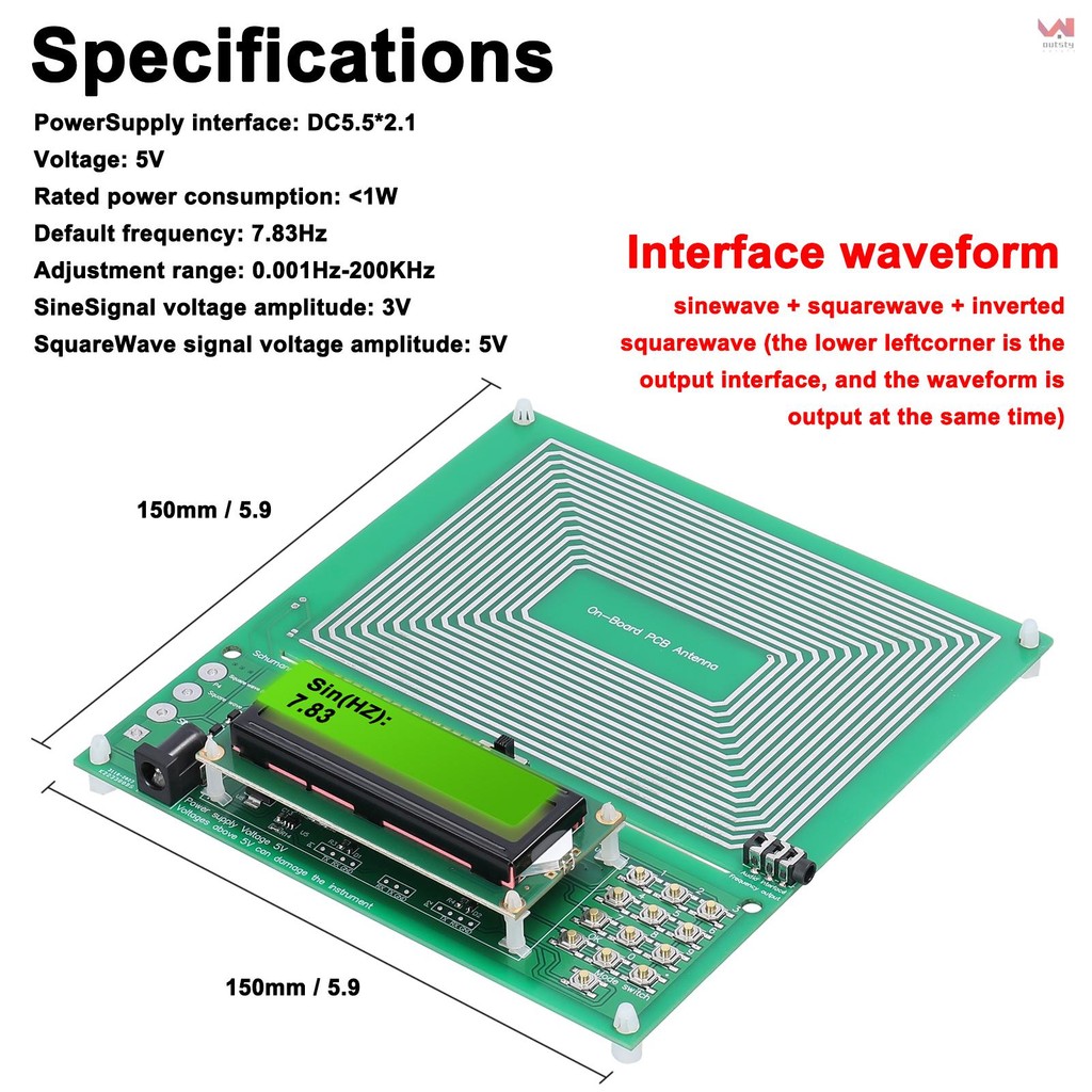[Overseas shipment]ปรับได้ 0.001 HZ-200KHz 7.83 HZ Schuman Harmony Ultra-Low Frequency Pulse Wave Ge