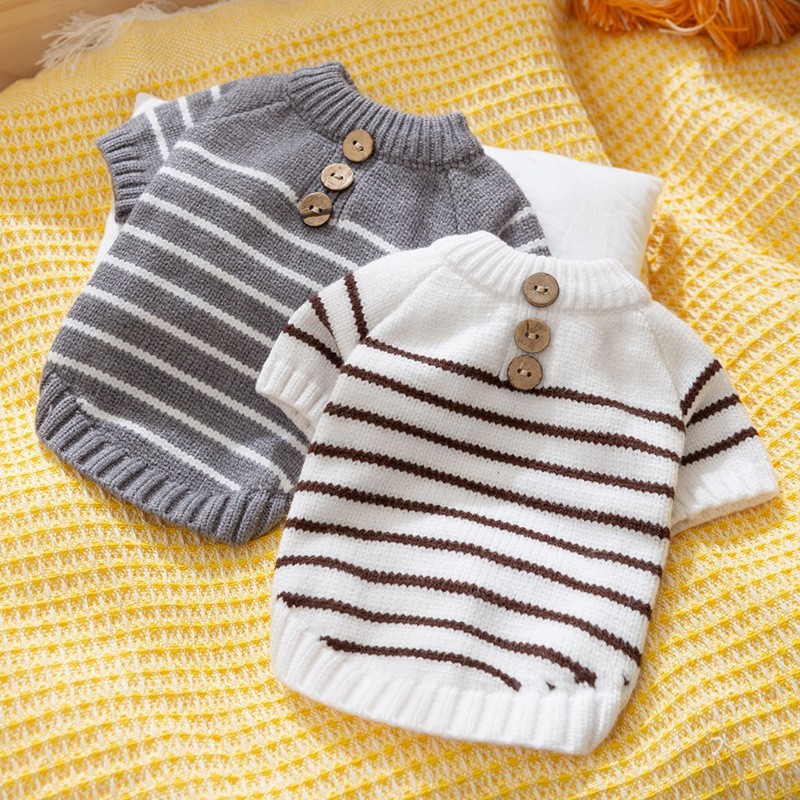เสื้อผ้าสุนัขสําหรับ Shih Tzu สีเทาสีขาวลายลูกสุนัขเสื้อกันหนาว Teddy ขนาดกลางขนาดเล็กสุนัขแมวเสื้อผ้าสัตว์เลี้ยง Warm Cat วันเกิดเครื่องแต่งกาย