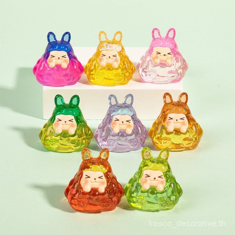 สุ่มตุ๊กตาเรซิน DIY ตุ๊กตาเรซินเรซินเรืองแสง3มิติซองจดหมาย