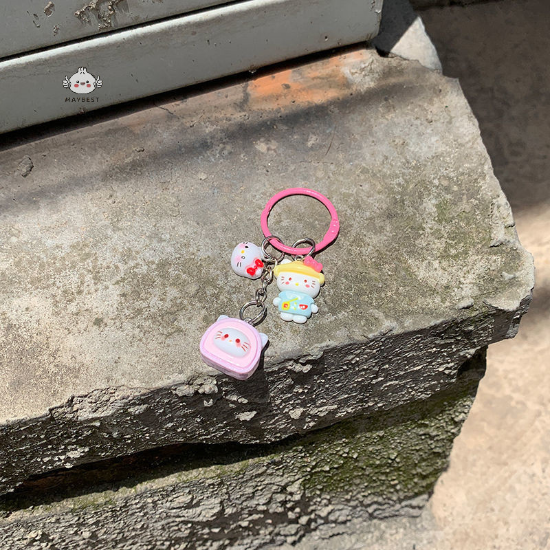 {maybest} Kawaii Sanrio การ์ตูน Ins สไตล์สร้างสรรค์น่ารักบุคลิกภาพของขวัญพวงกุญแจกระเป๋านักเรียนจี้พวงกุญแจเครื่องประดับของขวัญวันเกิด {TH}
