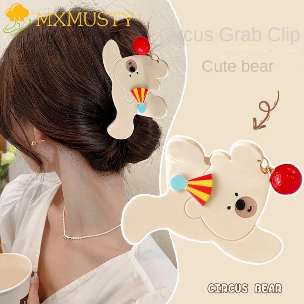 Mxmusty ละครสัตว์หมีกรงเล็บผม,สัตว์การ์ตูนอะซิเตทผมกรงเล็บ,อุปกรณ์ผมตลกผ้าโพกศีรษะคว้าคลิปฉลามคลิปสาว