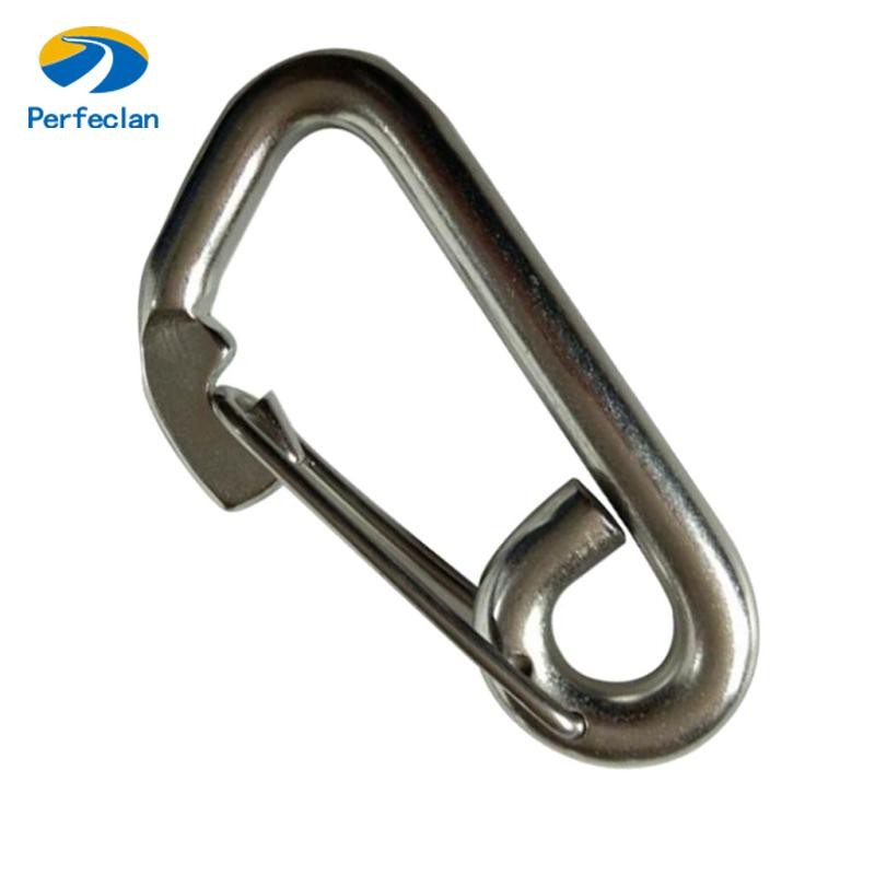 Perfeclan คลิปคาราบิเนอร์สแตนเลสเกรด Marine ฤดูใบไม้ผลิ Snap Hook Carabiners สําหรับ Camping เดินทางพวงกุญแจเดินป่ากลางแจ้ง