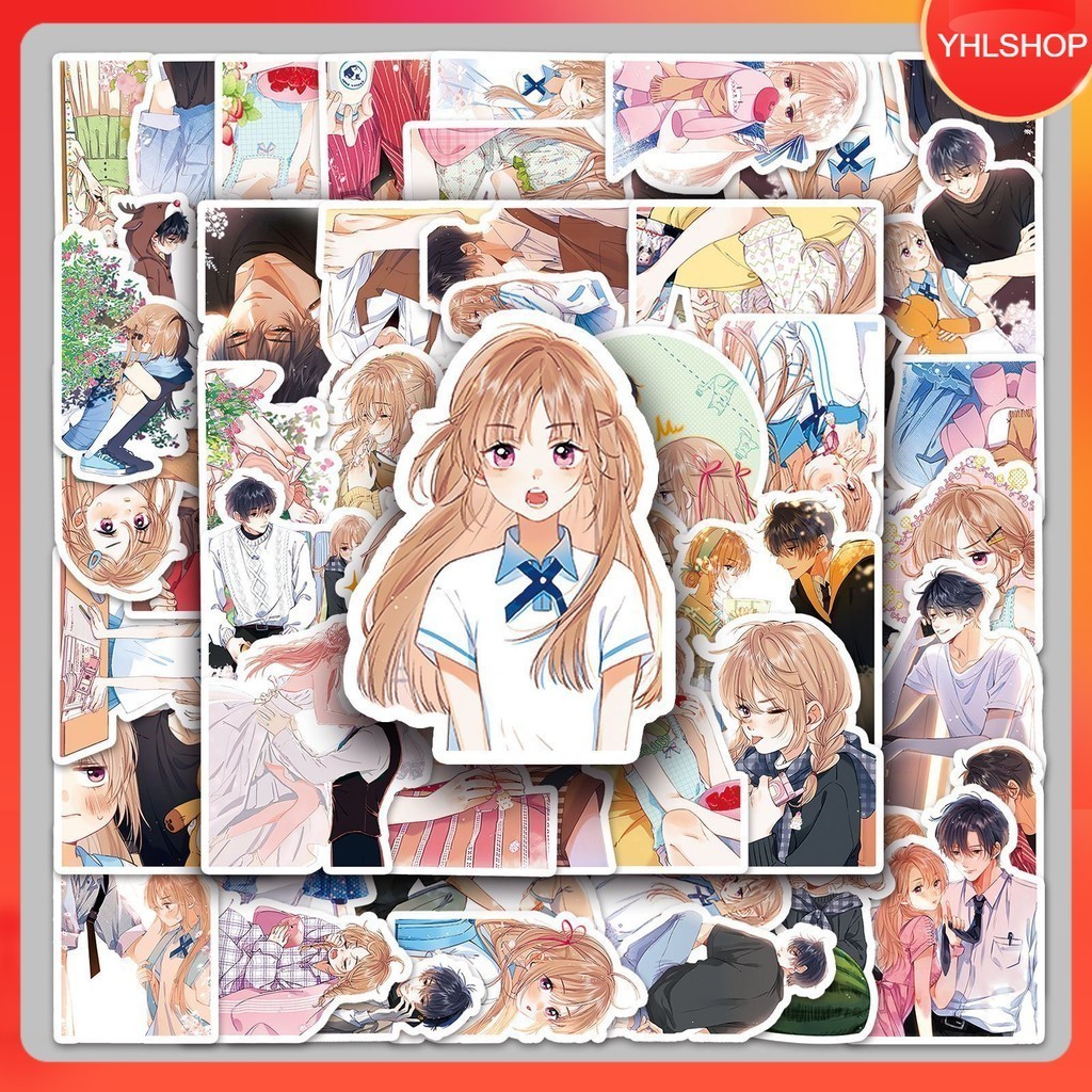 60แผ่น Hidden love แอบรักให้เธอรู้ ซีรีย์  Sticker กันน้ำ DIY Waterproof พร้อมส่ง