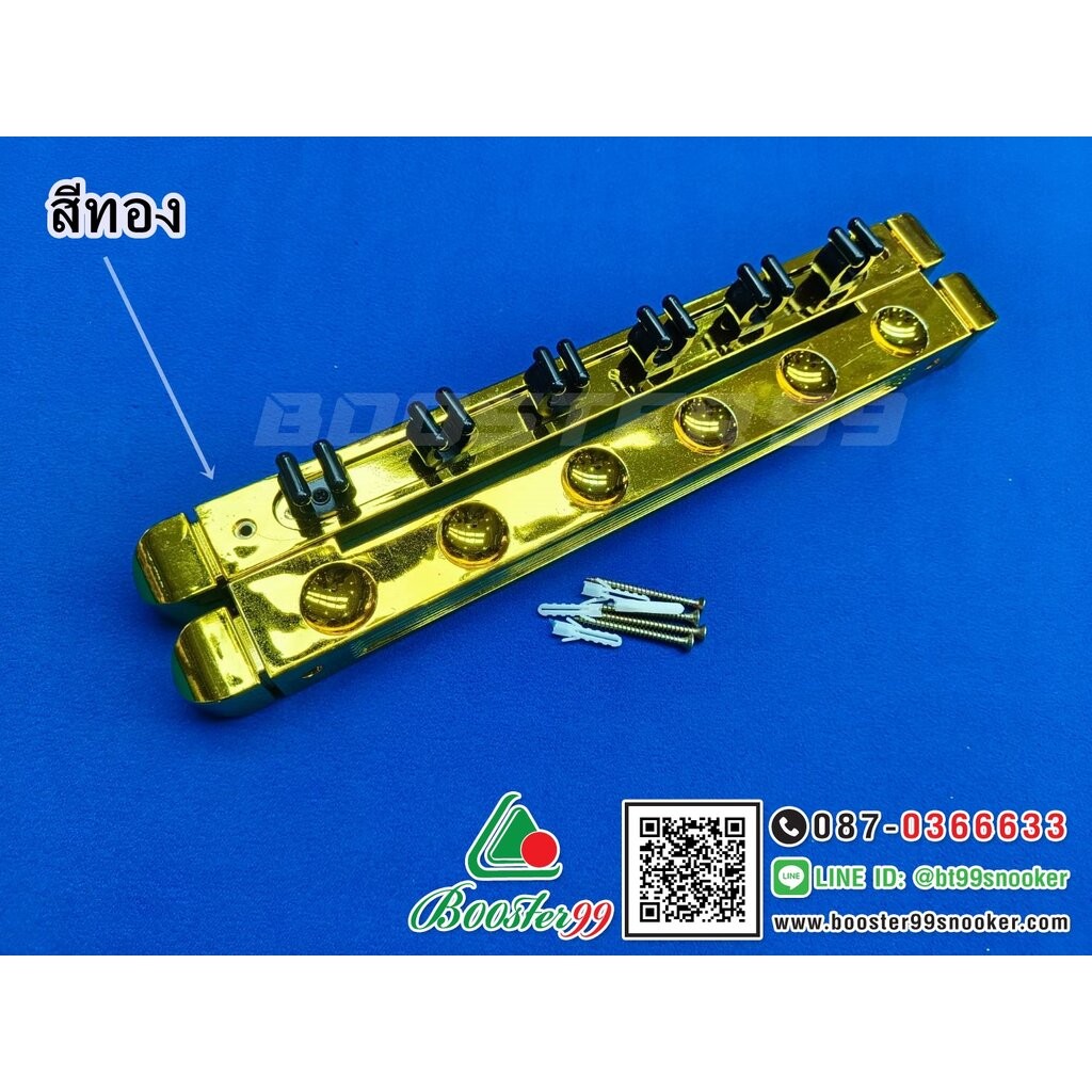 [TN02-TN03] ที่วางไม้คิว ติดผนัง 6 ด้าม พลาสติก สีเงิน-สีทอง - รูปที่ 2