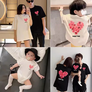🔥พร้อมส่ง&เก็บเงินปลายทาง🔥RINA STUDIO เสื้อยืดแขนสั้น ผ้าฝ้าย พิมพ์ลาย สําหรับครอบครัว คุณแม่ ลูกสาว พร้อมส่ง