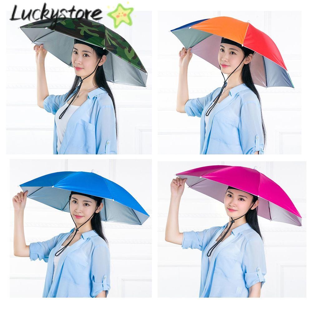 Lucky ร่มหมวก Outdoor Portable Camping Beach Head Hats