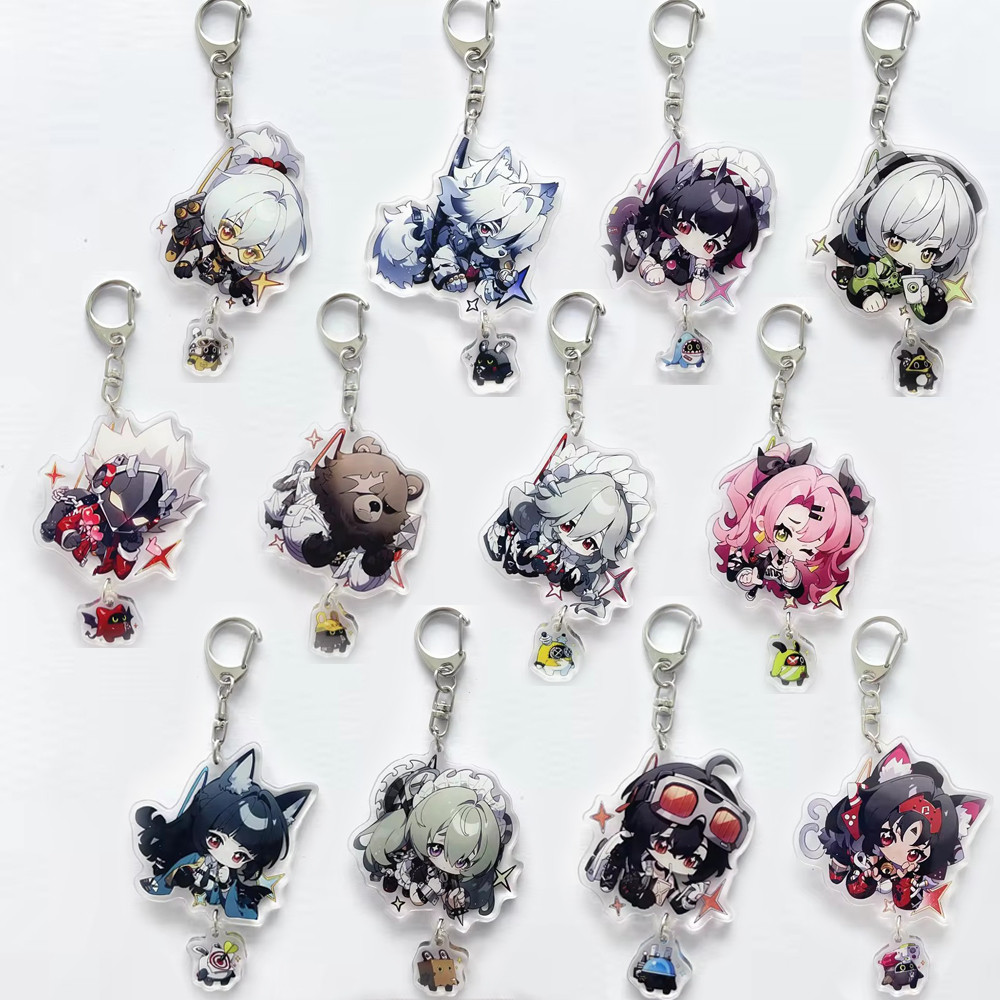 Creative เกม Zenless Zone Zero อะคริลิคพวงกุญแจอะนิเมะ Nicole Lycoon รูป Keyrings คอสเพลย์อุปกรณ์เสริมของขวัญของที่ระลึก