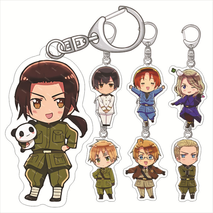 Hetalia Axis Powers Wang Yao Vargas Jones Bonofoi พวงกุญแจจี้อะคริลิค