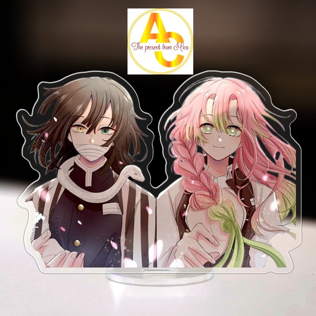 โมเดลสแตนดี้ พวงกุญแจ OBANAI x MITSURI Kimetsu No Yaiba Manga Anime Gift for friends