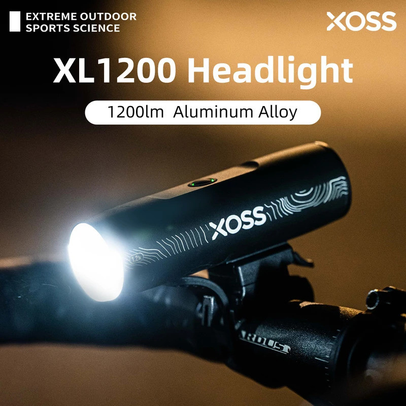 Xoss XL1200 จักรยาน XL 1200 lumen ไฟหน้ากันน้ํา Type-C ชาร์จด้านหน้าโคมไฟจักรยานอลูมิเนียม Ultralight ไฟฉายด้านหน้า