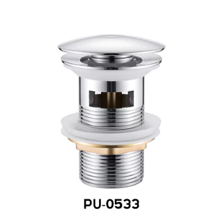 NC Hardware สะดืออ่างล้างหน้า รุ่นหัวใหญ่ (มีรูน้ำล้น /ไม่มีรูน้ำล้น) ทำด้วยทองเหลือง/ ขนาดมาตรฐาน Brass Pop-up drain
