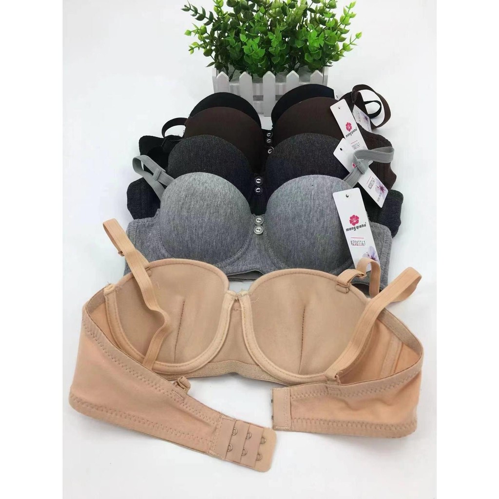#237 เสื้อในมีโครง คัพA ฟองหนา ฟองบางดันทรงดูมๆบราเกาะอก 2in1 บราครึ่งเต้า