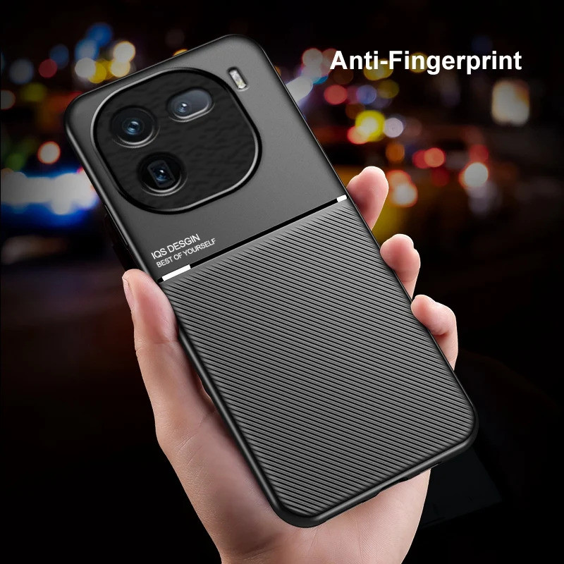 ซองหนังแม่เหล็กสําหรับvivo iQOO 12 Proฝาครอบผู้ถือรถซิลิโคนหรูหราป้องกันเคสโทรศัพท์สําหรับVivo iQOO 