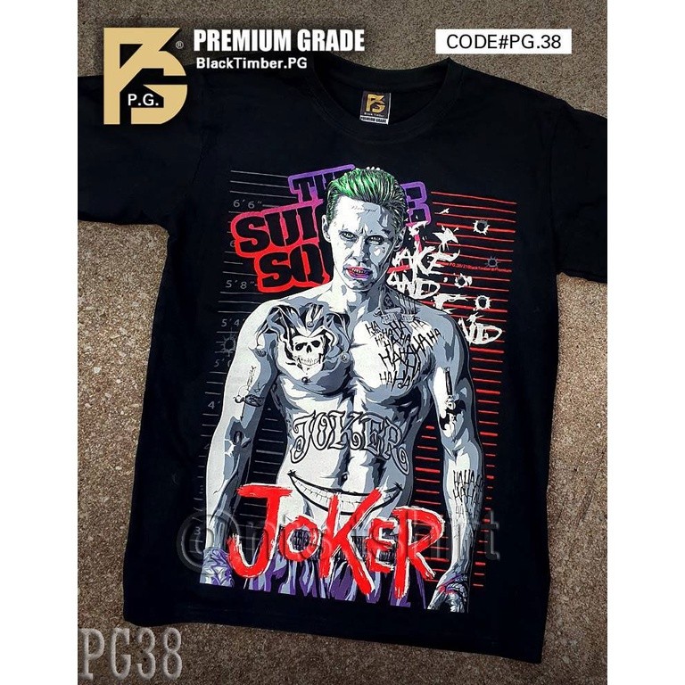 💟 Joker Suicide Squad เสื้อยืด ลายหนังภาพยนต์ สีดำ สกรีนแน่น ผ้านุ่ม Women T-Shirts