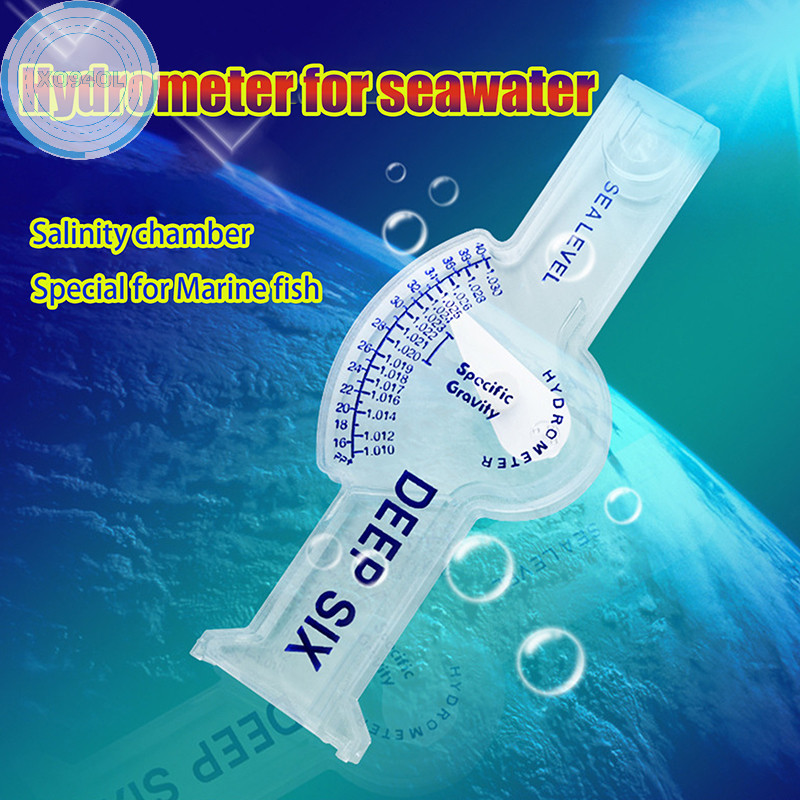 Xo94ol ความแม่นยําสูงน้ําทะเล Hydrometer อัตโนมัติปลา Hydrometer โปร่งใสเครื่องวัดความเค็ม TH