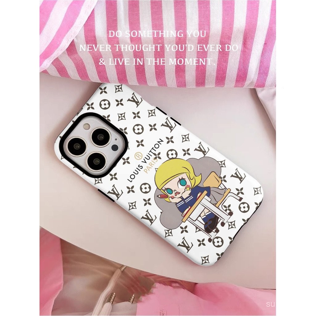 เทรนด์พิมพ์ลายฟองสาวเคสมือถือไอโฟนเคสมือถือสำหรับ iPhone 14PROMAX 14 15 11 12 13 PRO MAX XR xsmax 8PLUS 11PROMAX 2 in One เคสมือถือเคสแข็ง r2dw