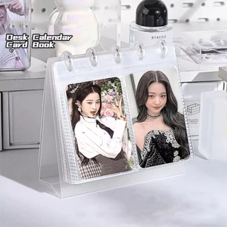 CAJA1 ที่ใส่โฟโต้การ์ด, อัลบั้มภาพตั้งโต๊ะแบบใส DIY, ความเรียบง่ายในการตกแต่งภาพการ์ดไอดอลขนาด 3 นิ้ว/3.5 นิ้ว