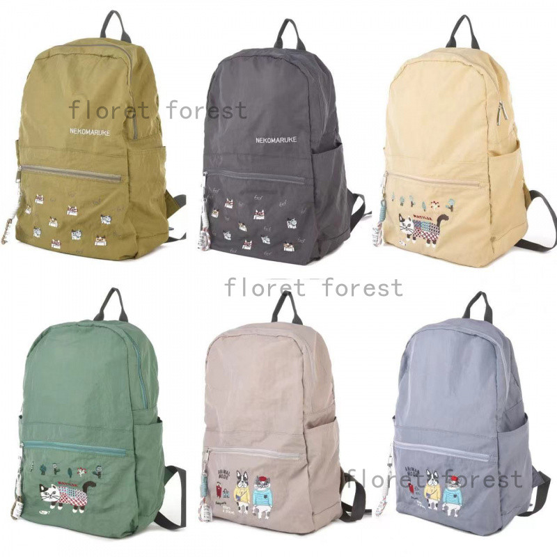 【แบรนด์ญี่ปุ่น】Kusuguru กระเป๋าเป้แมวเย็บปัก ไนล่อน รุ่นพหุคุณสมบัติ สำหรับเดินทางและชีวิตประจำวัน