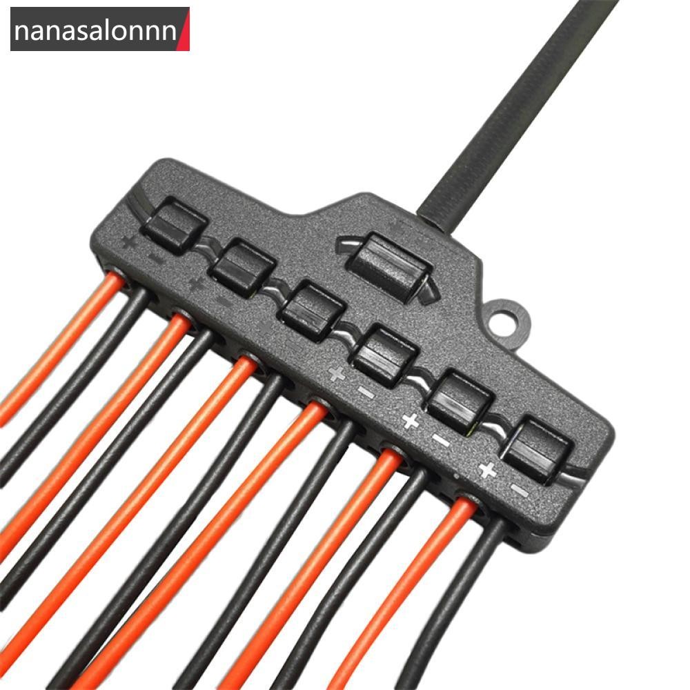 Nanasn| 1 In 6 Out Line Splitter Quick Connect แรงดันไฟฟ้าต่ําลวด Splitter Distribution Block สําหรั