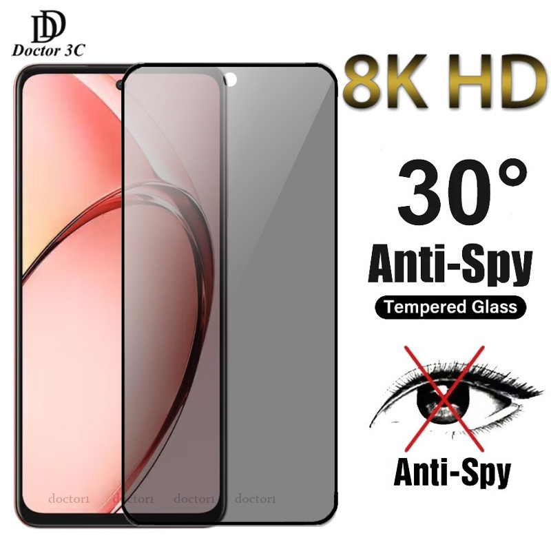 ฟิล์มกระจก เต็มจอ สำหรับ กันมองกันเสือก 9H รุ่น OPPO A3X A3 Pro A38 A18 A98 A78 A95 A74 A77 A77s A60 A57 A31 5G 4G 2024