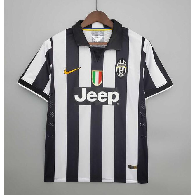 New Retro14-15 Juventus Home Retro jersey แขนสั้นแห้งเร็วฟุตบอล Vintage กีฬาเสื้อฟุตบอล S-XXLTEVEZ PIRLO