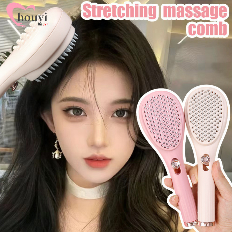 หวีผมยืดไสลด์ - หวียืดผมป้องกันไฟฟ้าสถิตย์ - แปรงผมผมร่วงเพียงคลิกเดียว - เครื่องมือจัดแต่งทรงผมร้านทําผม - แปรงนวดหนังศีรษะทําความสะอาดตัวเอง - หวีถุงลมนิรภัยด้ามยาว