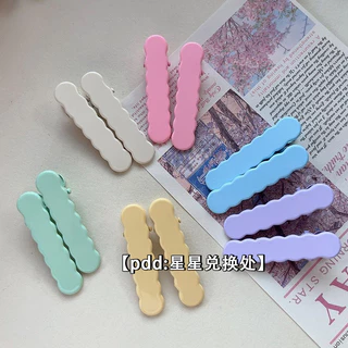 [คลังสินค้าพร้อม 100 ชิ้น] คลิปปากเป็ดสีเงา 5 ซม. กิ๊บติดผม diy Macaron กิ๊บติดผมไม่มีรอยต่อคลิปแบนตกแต่ง Handmade Hairpin วัสดุ